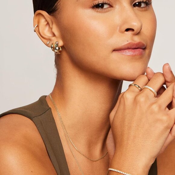 New Chunky Gold Earrings for Women - Picture 4 of 6